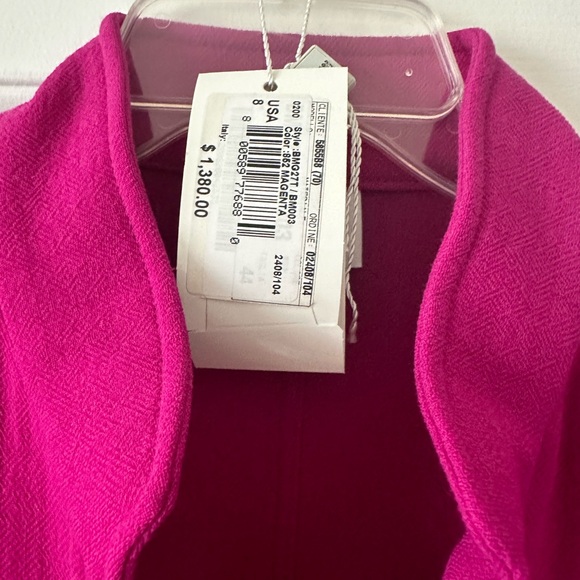 NWT ARMANI COLLEZIONE DRESS W JACKET size 8, Magenta - Picture 10 of 16